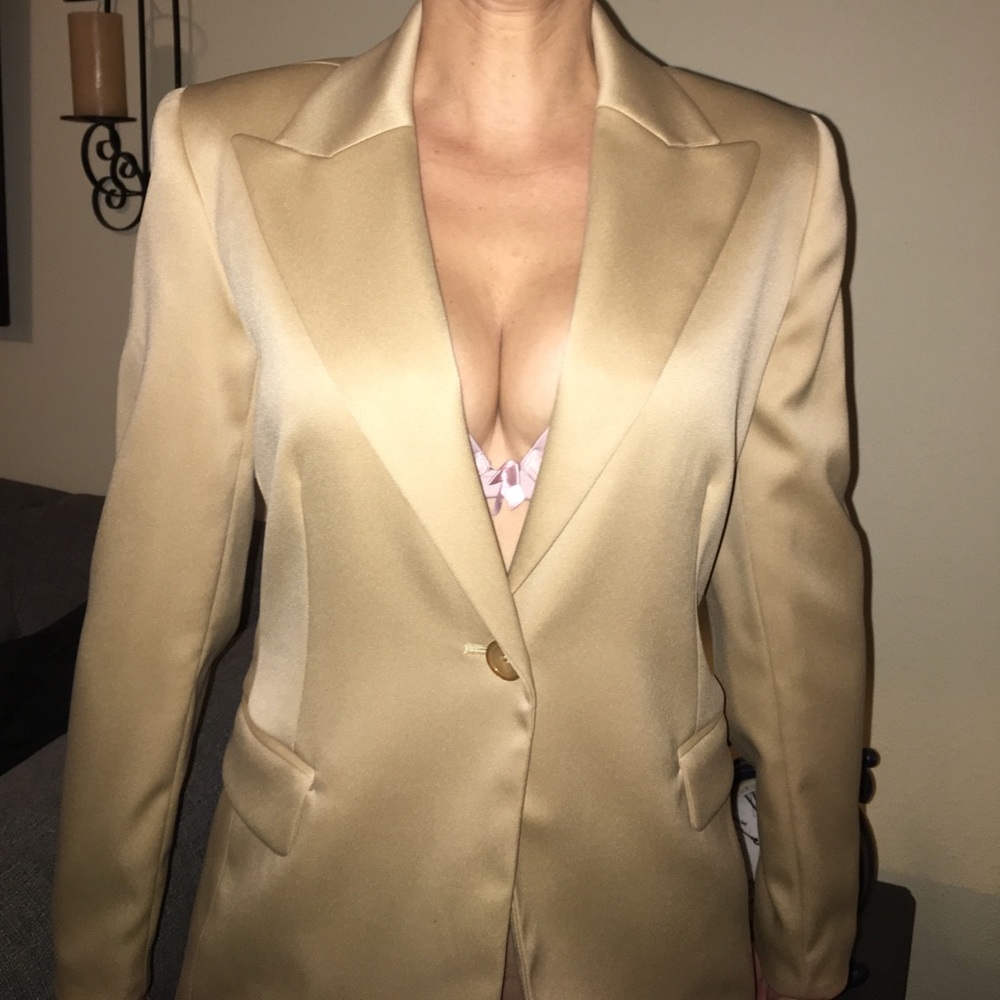 Satin Tan Blazer
