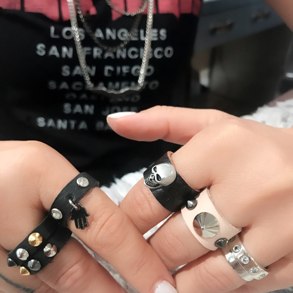 Beautiful unique Leather rings