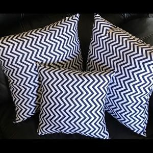 New Navy decorative pillows set of three