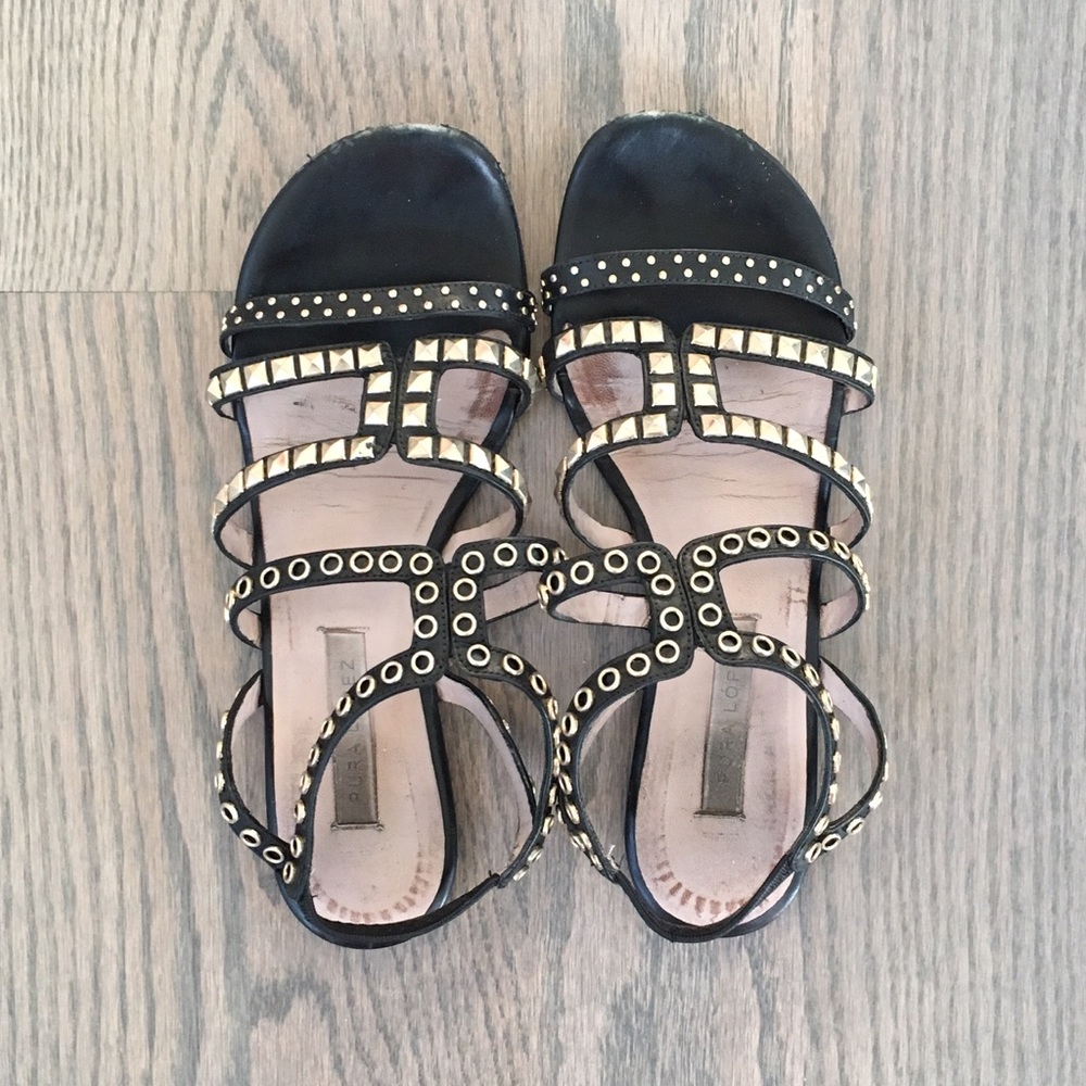 Pura Lopez Studded Sandal