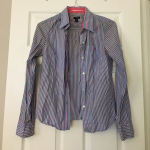 Size 8 American Eagle Blue and Pink Top GUC