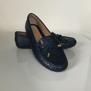 Michael Kors Navy Daisy Moccasins