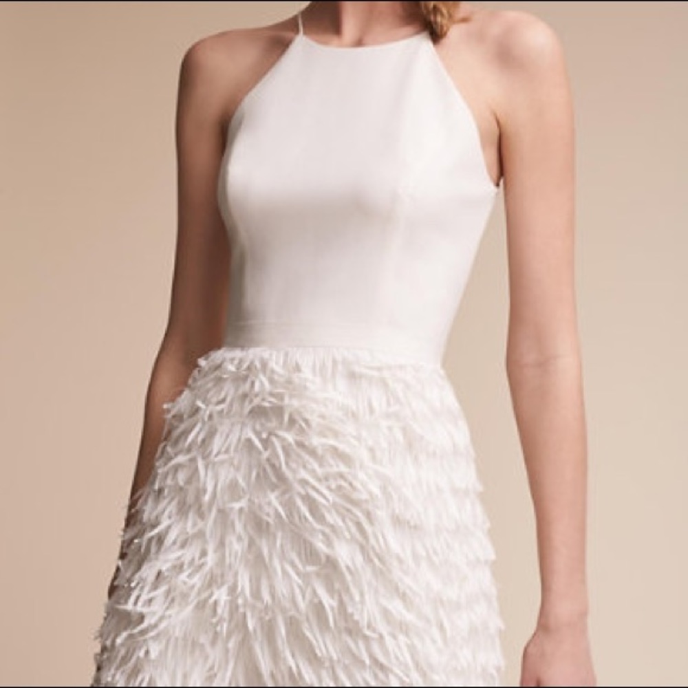 Aidan Mattox White "Promenade" Dress