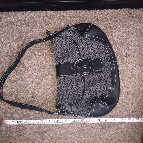 COACH black and silver shoulder bag - Picture 3 of 7