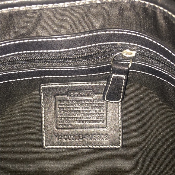 COACH black and silver shoulder bag - Picture 4 of 7