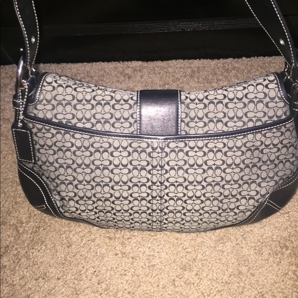 COACH black and silver shoulder bag - Picture 6 of 7