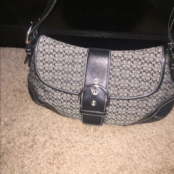 COACH black and silver shoulder bag - Picture 7 of 7
