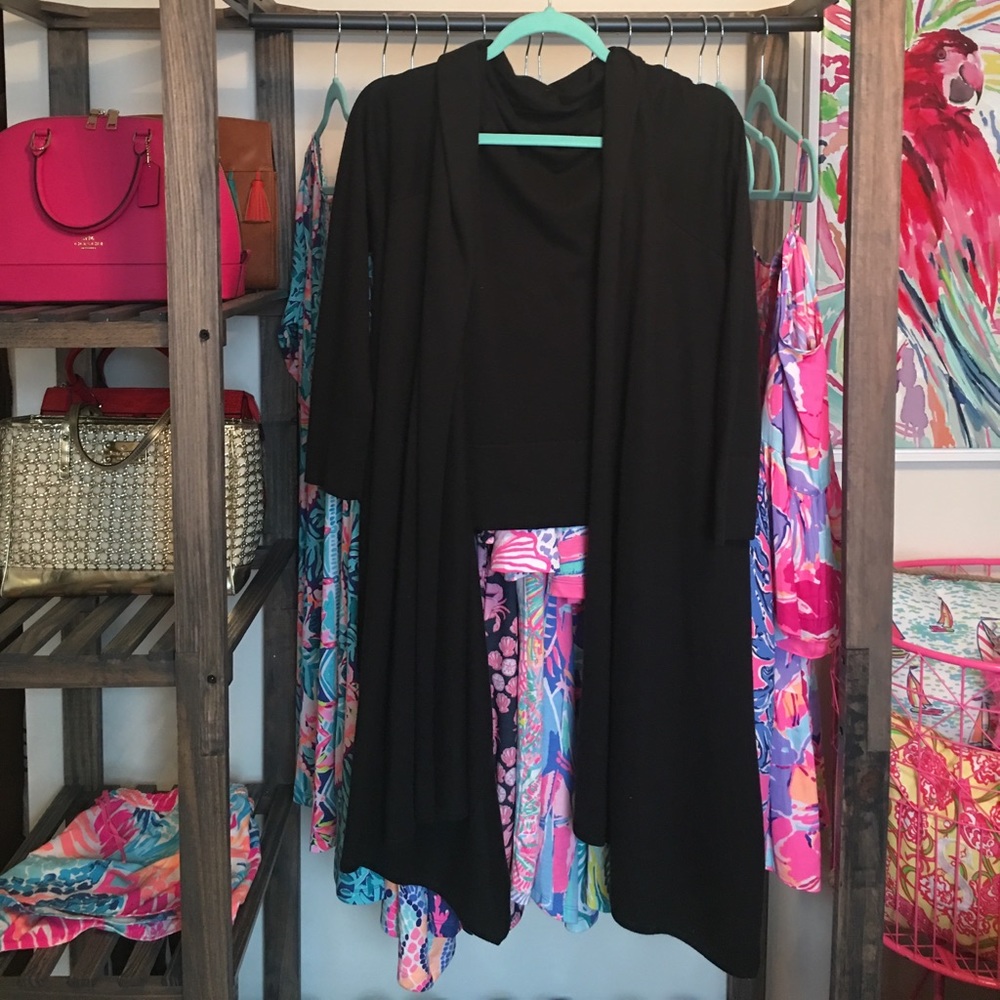 Black High Low Cardigan
