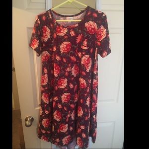 S  LulaRoe Floral print Carly! Like new!