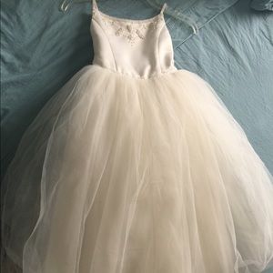 David's Bridal Tulle Flower Girl Dress