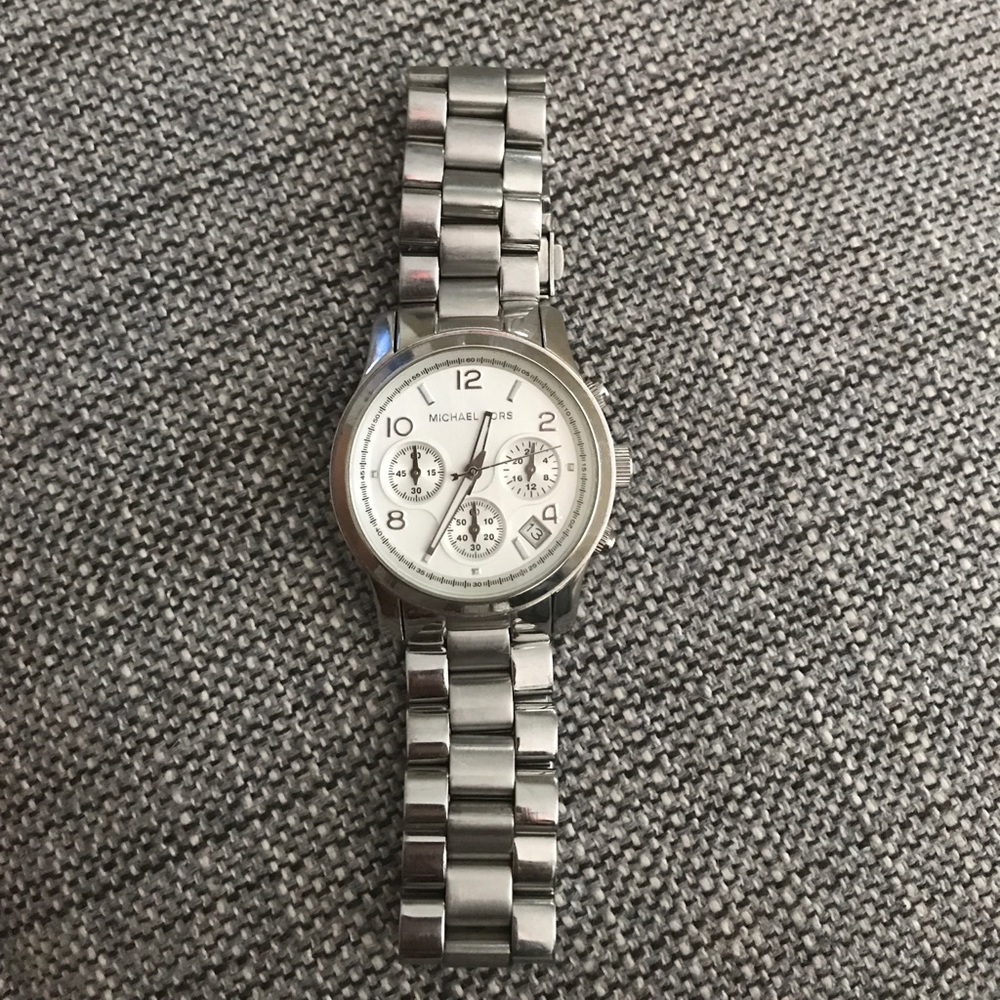 Michael Kors Women's runway silver tone watch