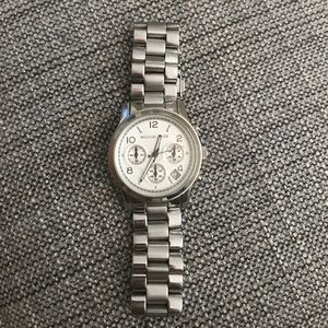 Michael Kors Women's runway silver tone watch