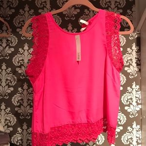 Hot pink blouse