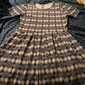 Like new LuLaRoe navy and white Amelia worn once