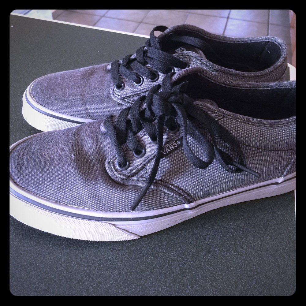 Grey Men's Vans.    Worn twice