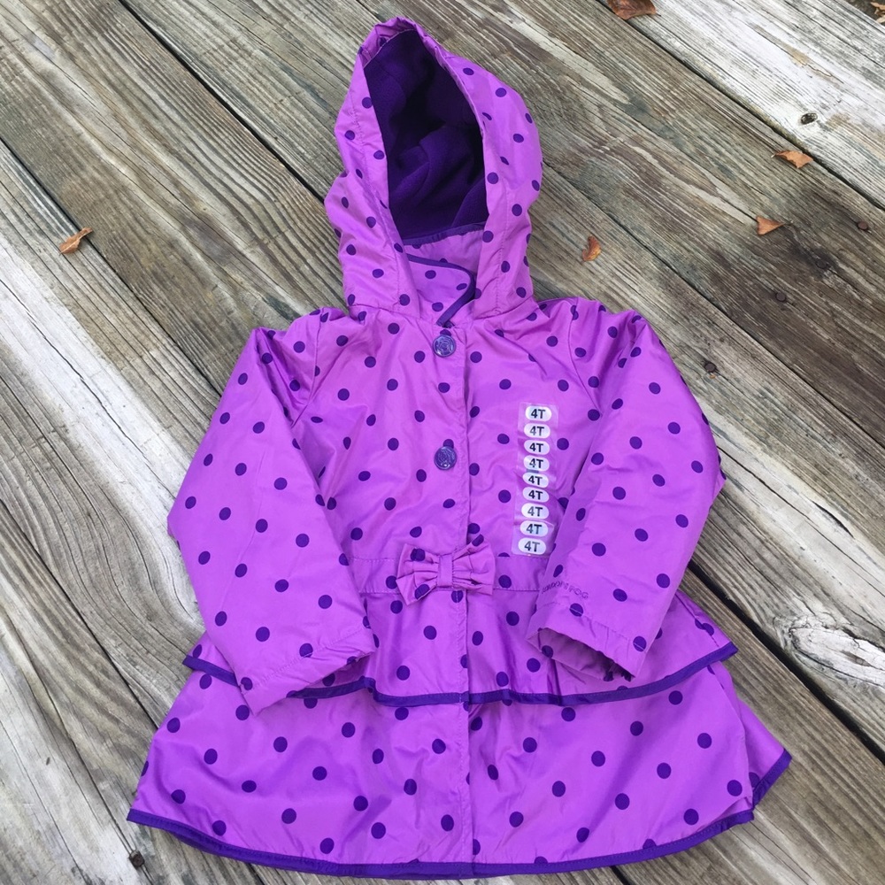 Girls Size 4T London fog Rain Jacket NWT