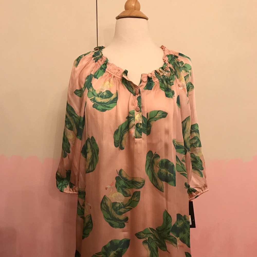 Silk Patterned Boho Blouse