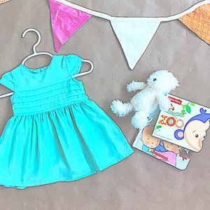 Carters turquoise/ Aqua blue dress 3 mo