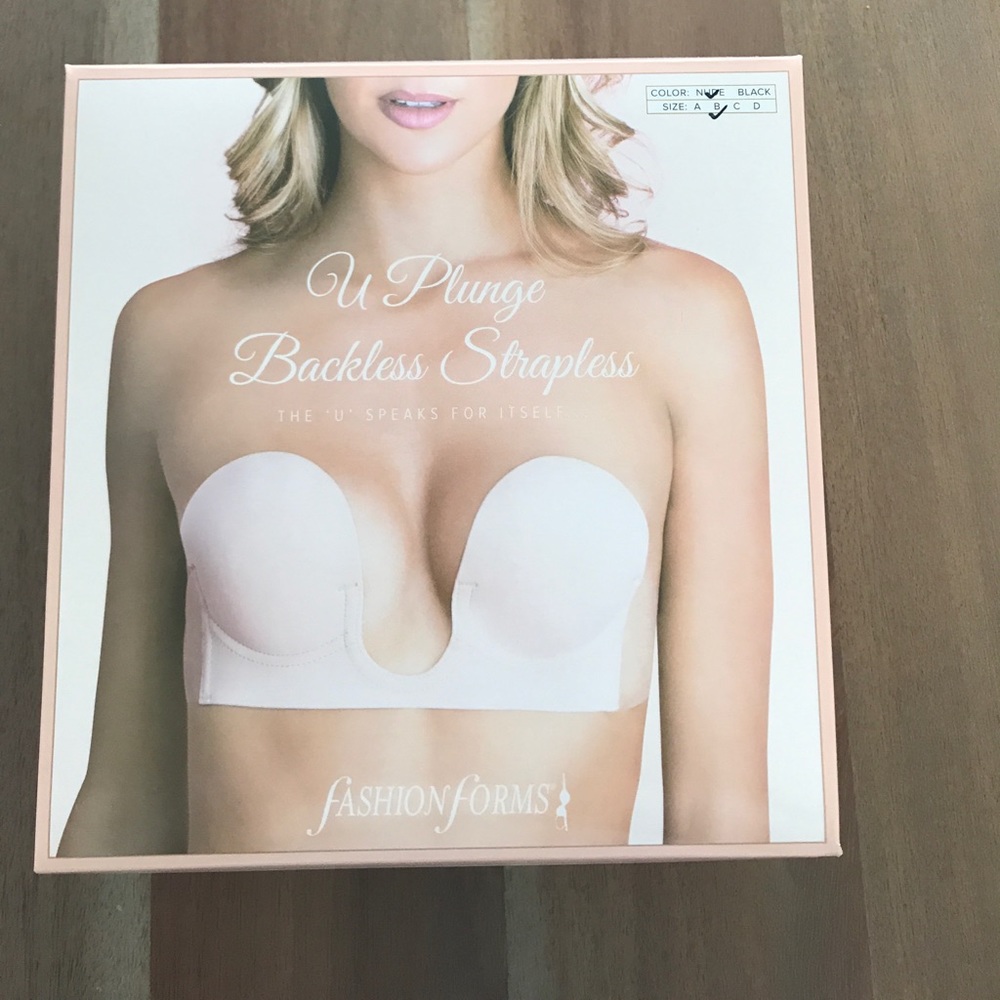 Fashion forms u plunge backless strapless bra