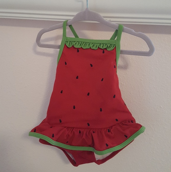 baby girl watermelon bathing suit