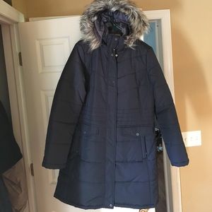 Free Country long navy blue and gray jacket