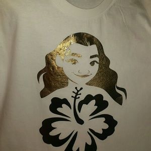 Custom moana and hawaiian hibiscus shirt