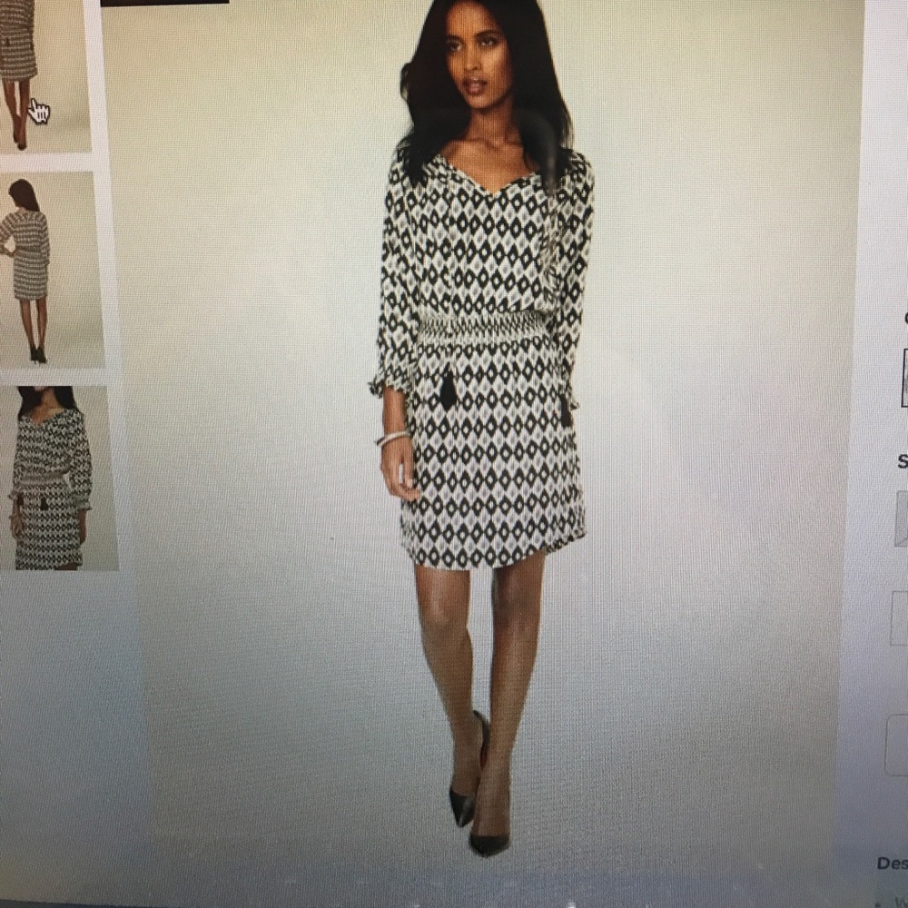 Tassel Tie Gathered Dress