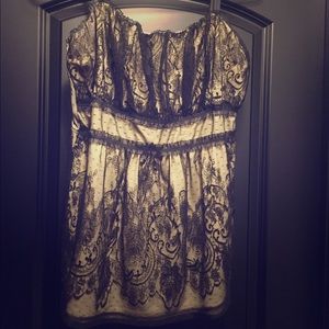 Torrid Black and cream Lace dressy camisole