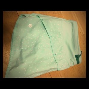 Lululemon shorts- mint green with polka dots 💚💚
