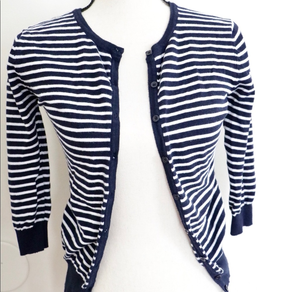 Blue and White Striped Cardigan! 💙