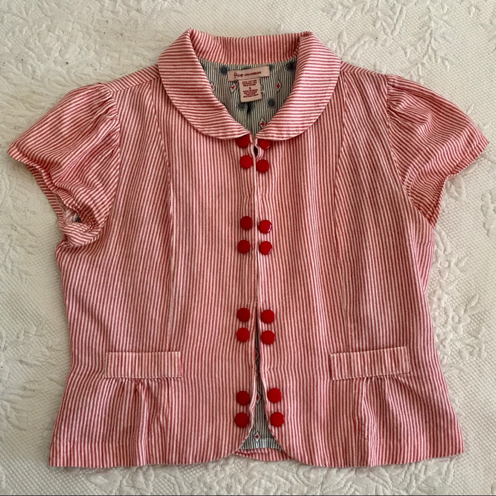 Red and White Stripe Jacket