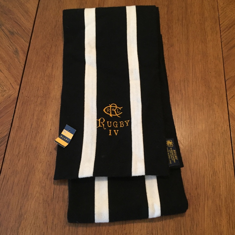 Polo Ralph Lauren Rugby 4 Black White Scarf