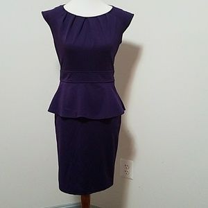 Peplum Dress -Purple