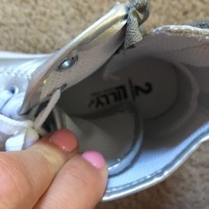 Size 2 kids zip up, high top sneakers