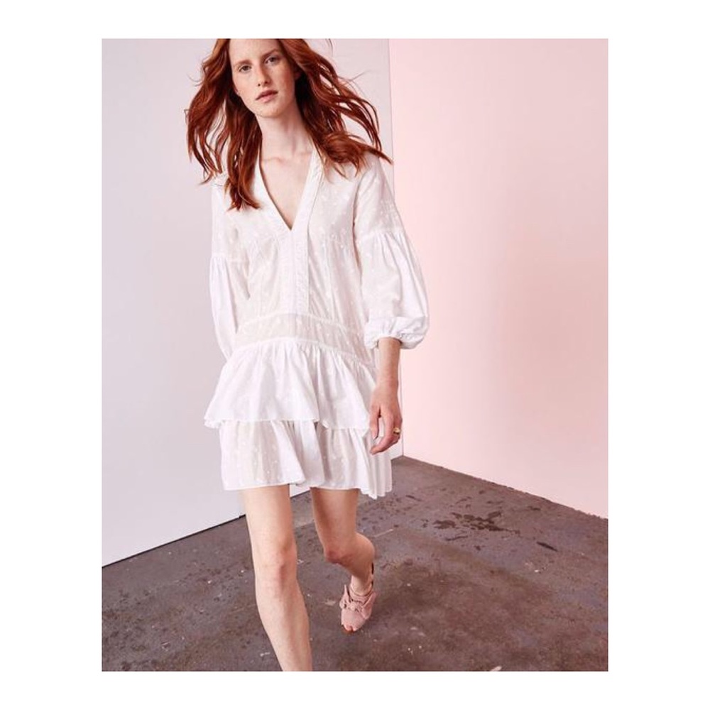 Ulla Johnson Jaclyn Tiered Dress in Pearl NWT - Picture 3 of 4