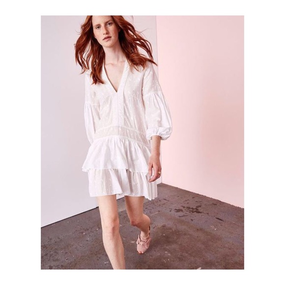 Ulla Johnson Jaclyn Tiered Dress in Pearl NWT - Picture 3 of 4