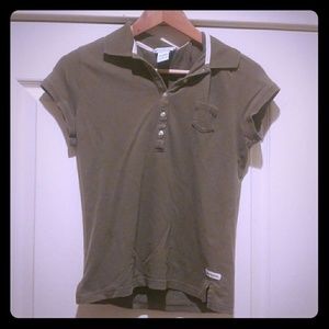 Abercrombie Olive Green Cotton Polo! L! GUC