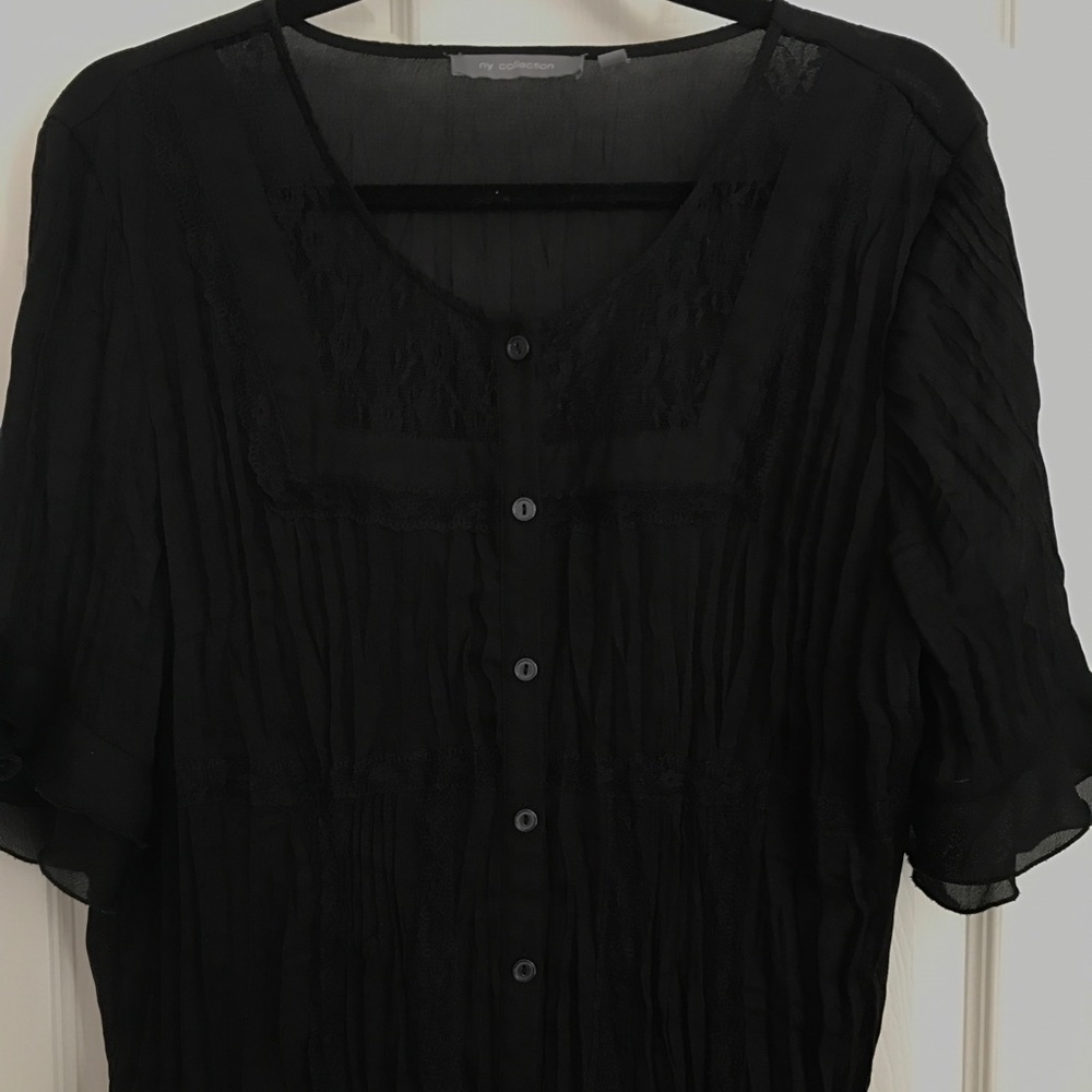 NY Collection Black Blouse