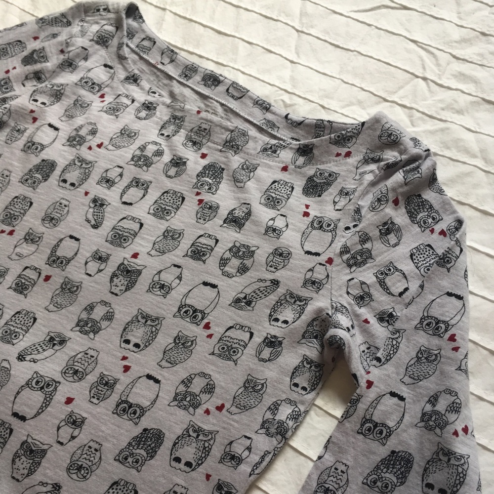 LOFT 3/5 Sleeve Owl Shirt