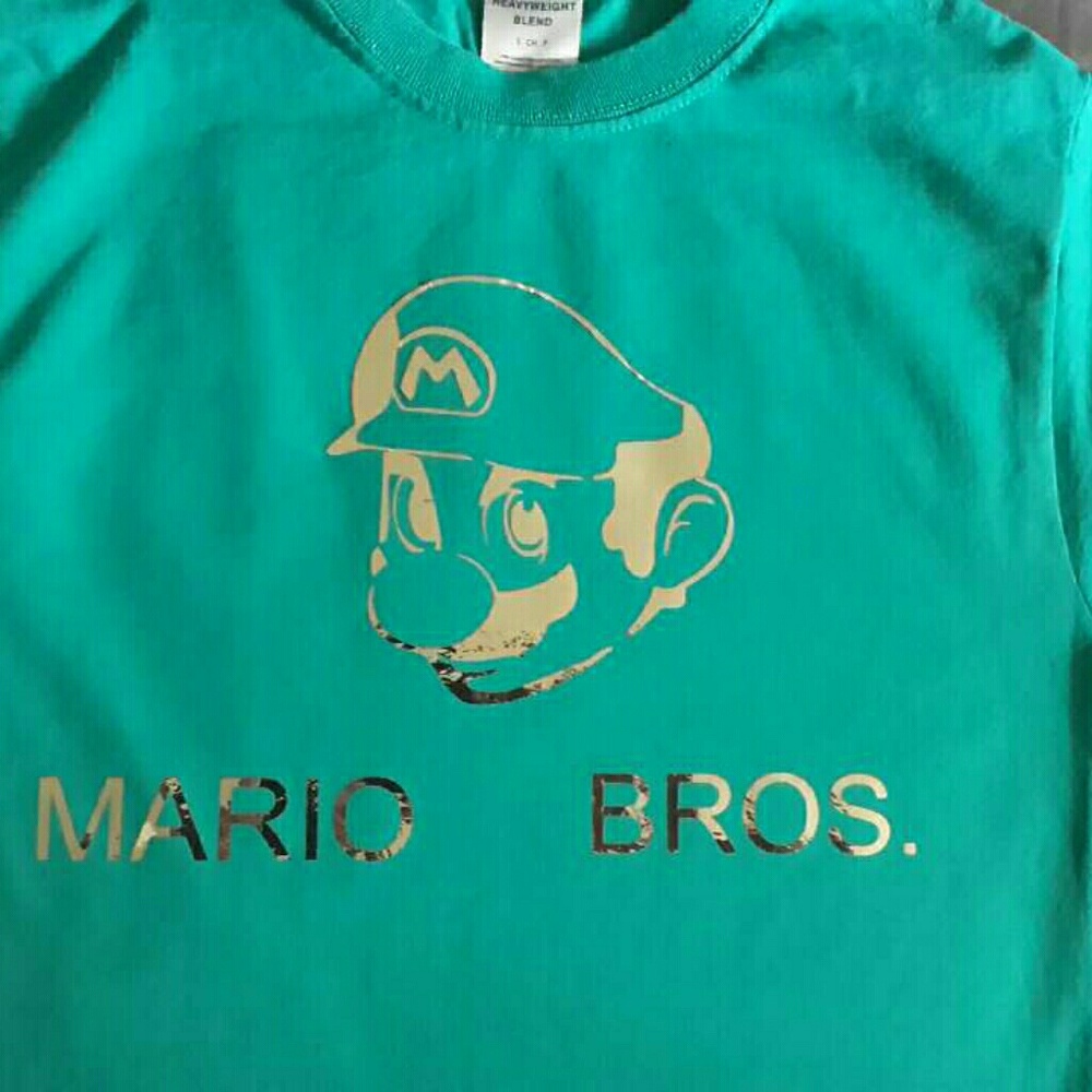 Chrome finish Mario Bros shirt