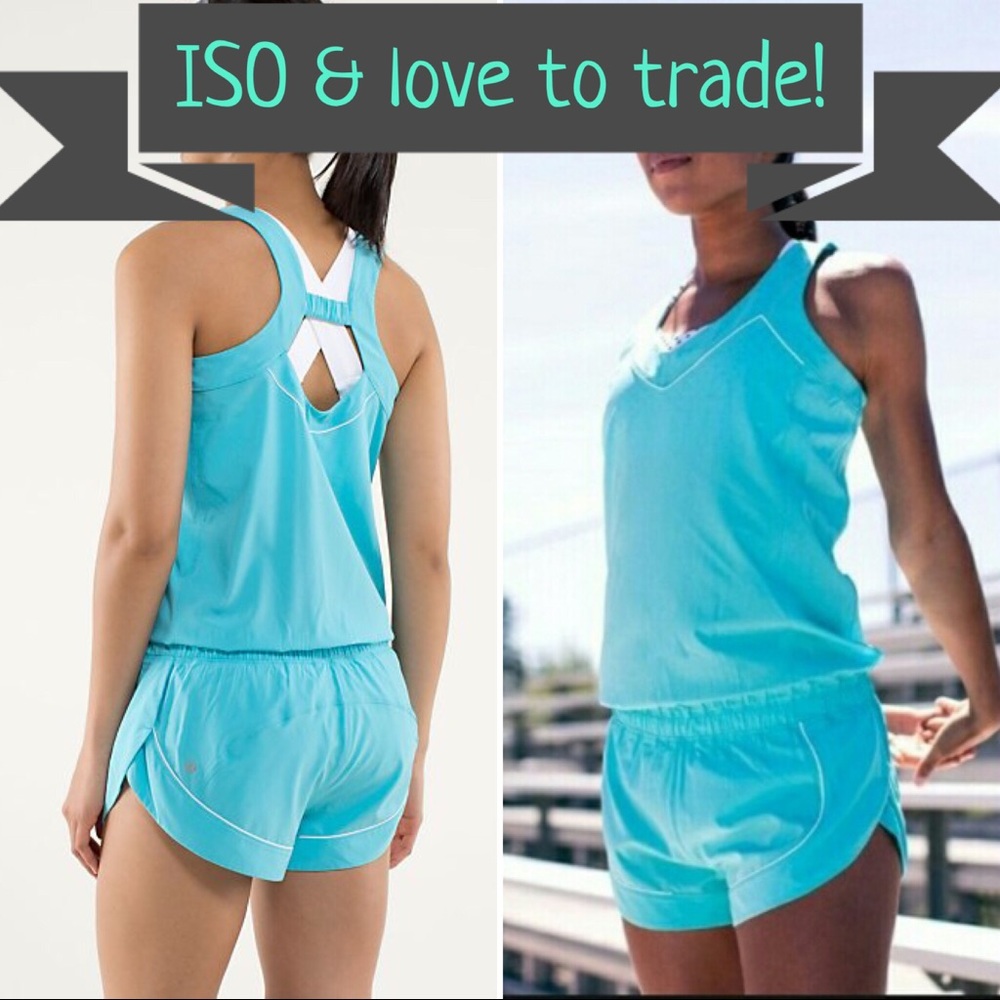ISO!! Lululemon Speedy Runsie, size 2/4 blue