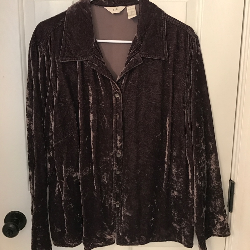 "Crushed velvet " blouse