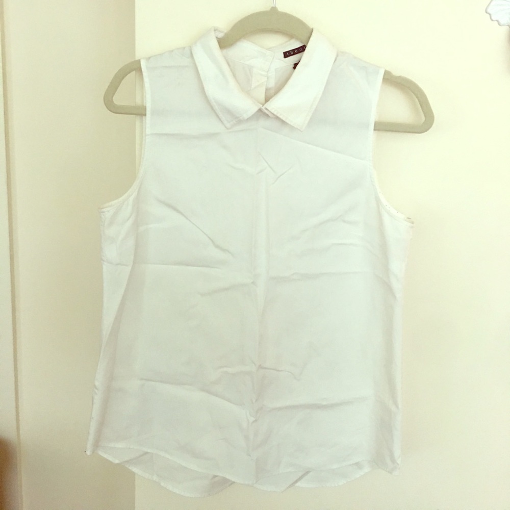 Theory sleeveless cotton shirt