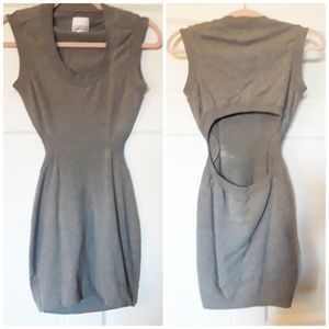 Bebe Kardashian gray  mini dress