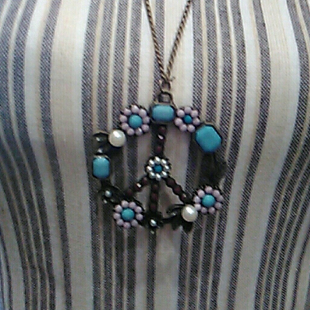 24 inch Peace Sign Necklace