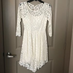Free People White Lace Dress