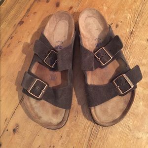 Birkenstock Arizona soft footbed mocha suede 41