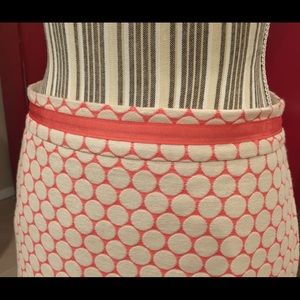 Boden Orange & Cream Pencil Skirt