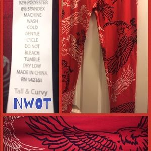 NWOT Lularoe TC Eagle Americana Leggings