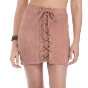 Windsor suede skirt